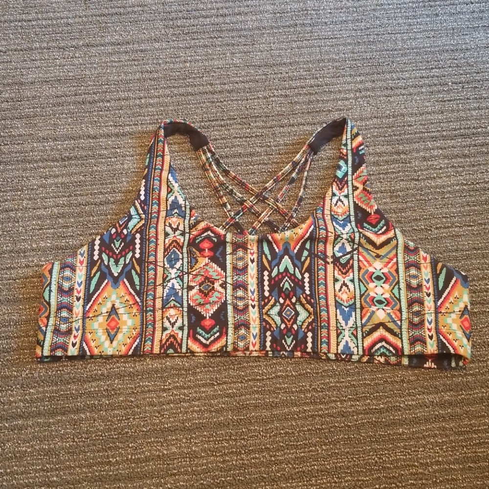 EUC Women's Tribal Print XXL Sports Bra